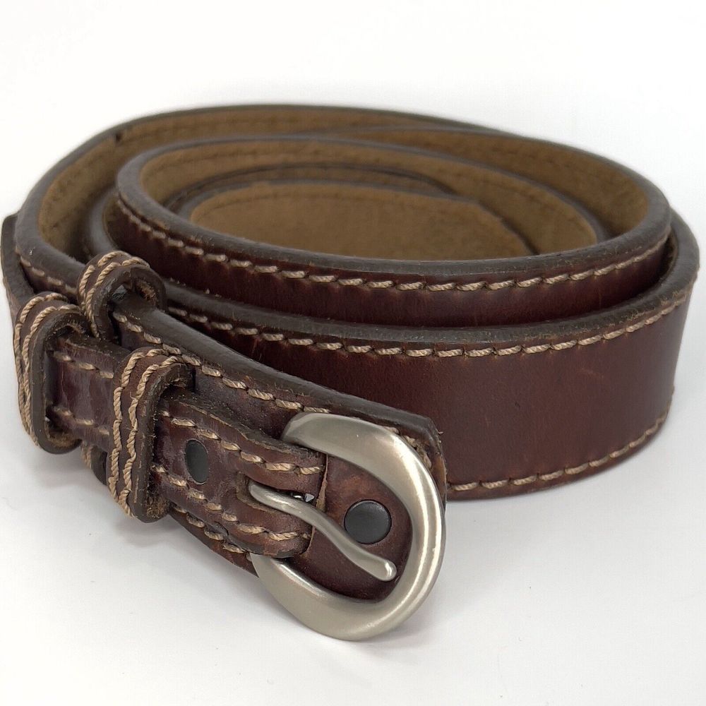 Duluth Trading Company Ranger Brown Ply Men's Leather Work Belt Size 44